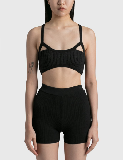 Shop Jacquemus Le Bandeau Bellinu Bra Top In Black