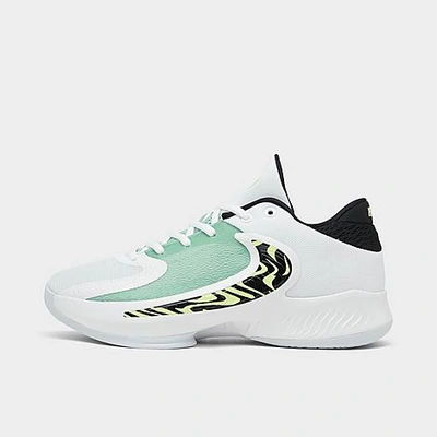 Shop Nike Big Kids' Freak 4 Basketball Shoes In White/black/barely Volt