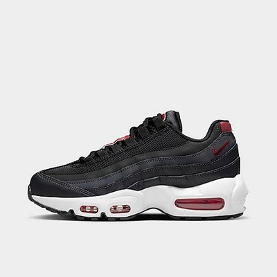 Shop Nike Big Kids' Air Max 95 Recraft Casual Shoes In Anthracite/team Red/summit White/black