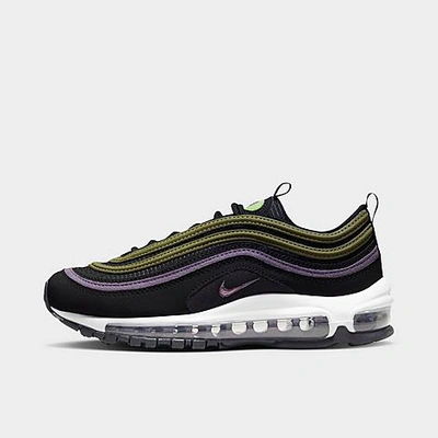 Shop Nike Big Kids' Air Max 97 Casual Shoes In Black/canyon Purple/vivid Green/elemental Pink