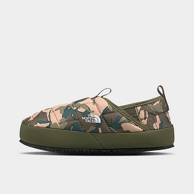 Shop The North Face Inc Big Kid's Thermoball Traction Mule Ii Casual Slippers Shoes In New Taupe Green Never Stop Camo Print/new Taupe Green