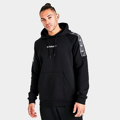 Adidas Originals Men's Originals Tape Fleece Hoodie In Black/white | ModeSens