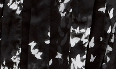 Shop Allsaints Fleur Orsino Butterfly Pleated Asymmetric Hem Dress In Black