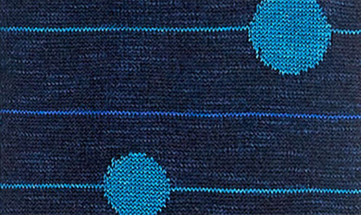 Shop Bugatchi Dot Stripe Dress Socks In Navy