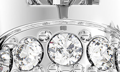 Swarovski Dextera Hoop Earrings Pave Small White Rhodium Plated In Silver