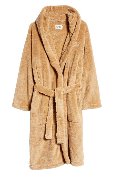 Shop Ugg Beckett Fleece Hooded Robe In Live Oak