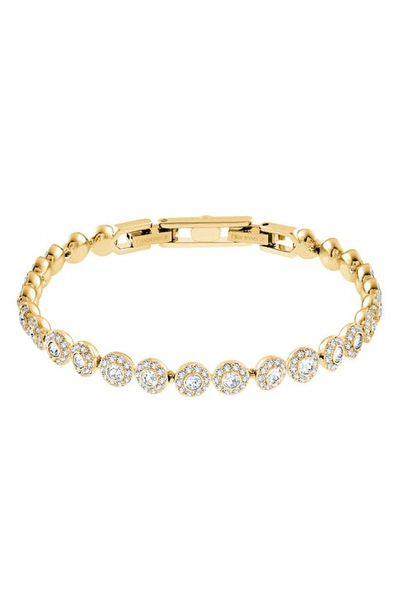 Shop Swarovski Angelic Crystal Line Bracelet In Gold