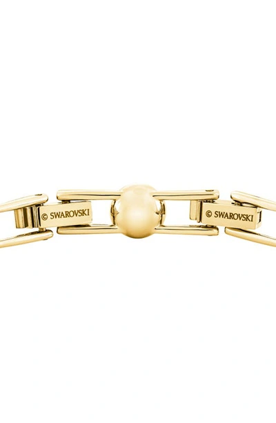 Swarovski Gold-tone Crystal Flex Bracelet In Gold