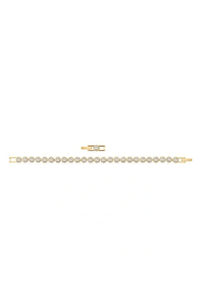 Swarovski Gold-tone Crystal Flex Bracelet In Gold