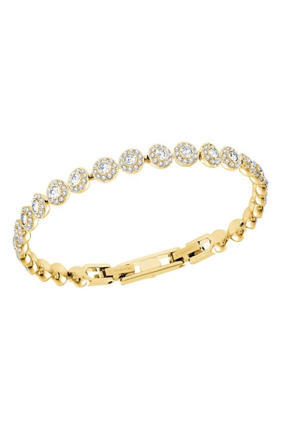 Shop Swarovski Angelic Crystal Line Bracelet In Gold