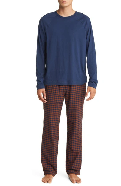 Shop Ugg Steiner Pajamas In Twilight / Brown Mustard Check