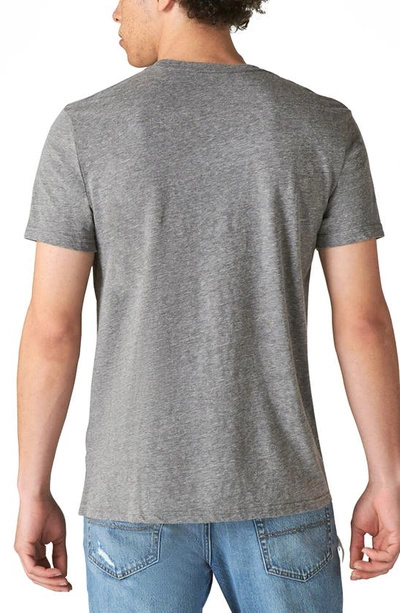 Lucky Brand Us Flag Graphic Tee In Grey