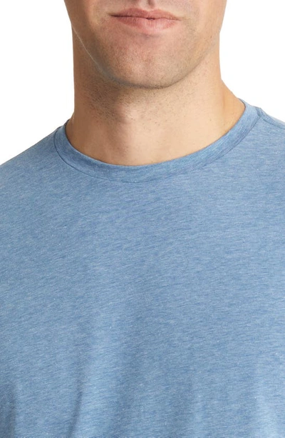 Travismathew The Crew Long Sleeve T-shirt In Heather Copen Blue