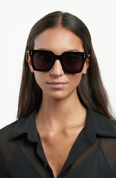 Shop Isabel Marant 51mm Square Sunglasses In Black / Grey