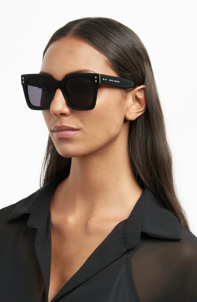 Shop Isabel Marant 51mm Square Sunglasses In Black / Grey
