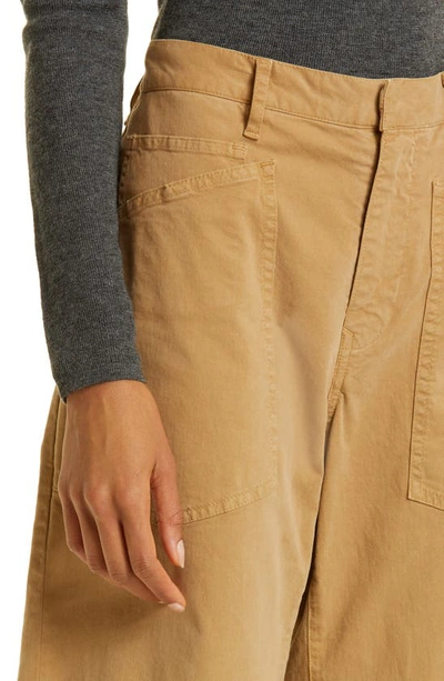Shop Nili Lotan Shon Stretch Cotton Pants In Amber