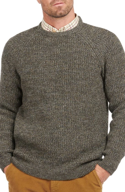 Barbour Horseford Wool Crewneck Sweater In Olive