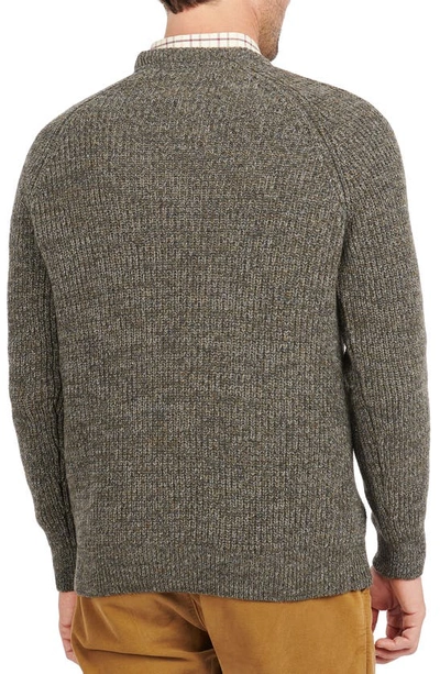 Barbour Horseford Wool Crewneck Sweater In Olive