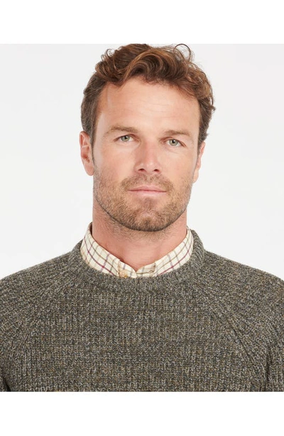 Barbour Horseford Wool Crewneck Sweater In Olive