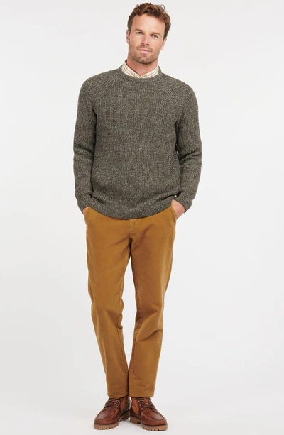 Barbour Horseford Wool Crewneck Sweater In Olive