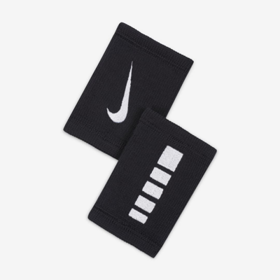 Nike Elite Doublewide Wristbands In Black