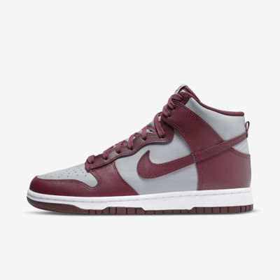 Shop Nike Men's Dunk High Retro Shoes In Red