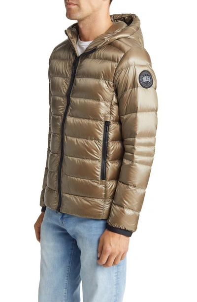 Shop Canada Goose Crofton Packable 750 Fill Power Down Hooded Jacket In Northwood Khaki