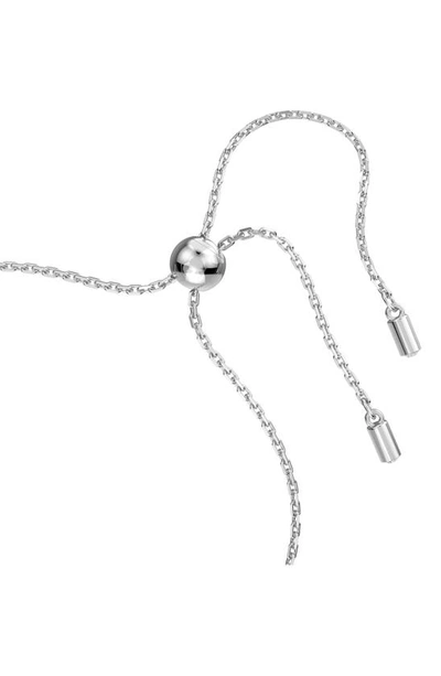 Swarovski Women's Constella Rhodium-plated & Crystal Slider Bracelet In Silver