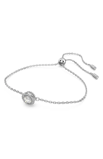 Swarovski Women's Constella Rhodium-plated & Crystal Slider Bracelet In Silver