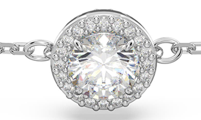 Swarovski Women's Constella Rhodium-plated & Crystal Slider Bracelet In Silver