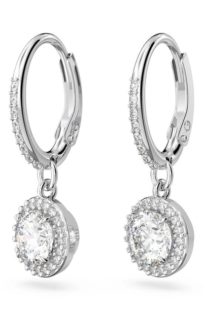 Shop Swarovski Constella Drop Earrings In Silver