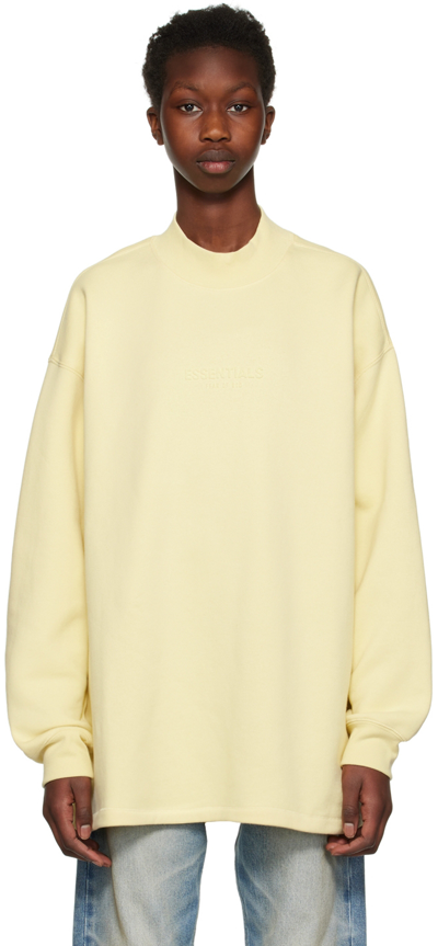 Shop Essentials Yellow Relaxed Sweatshirt In Canary