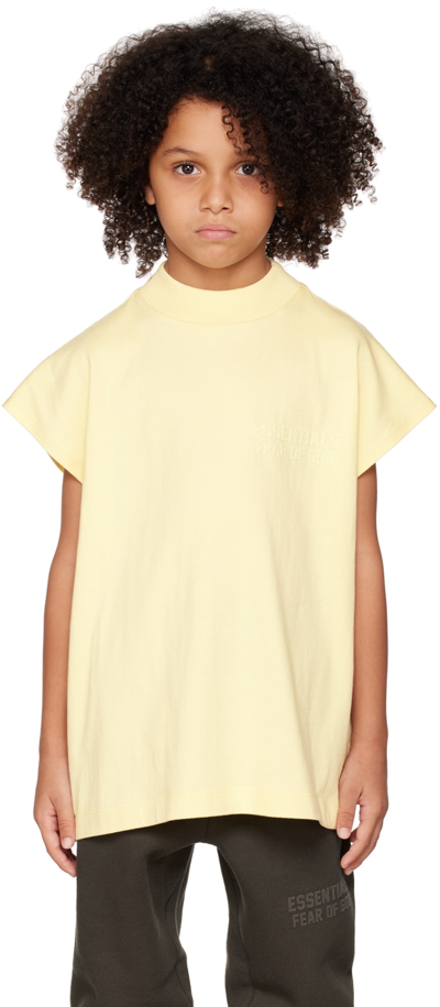 Shop Essentials Kids Yellow Muscle T-shirt In Canary