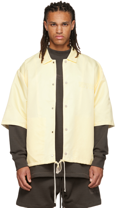 Shop Essentials Yellow Nylon Shirt In Canary