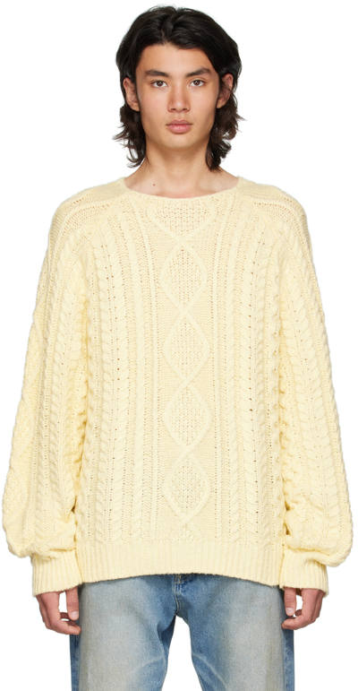 Shop Essentials Yellow Raglan Sweater In Canary