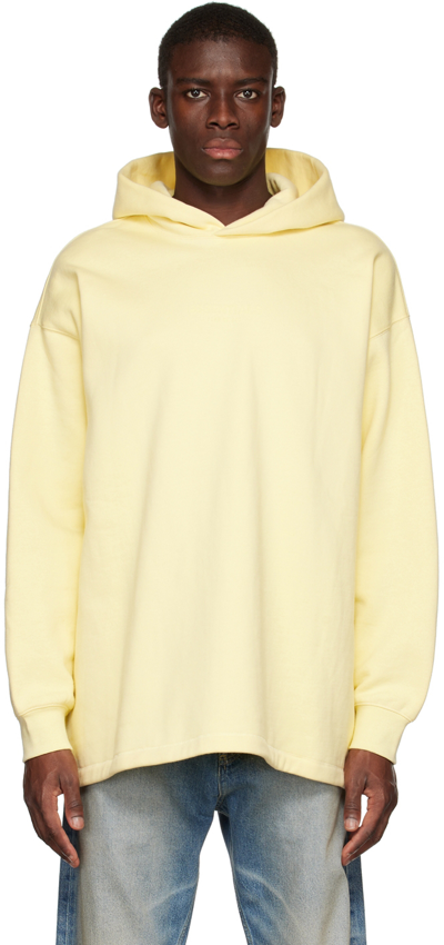 Shop Essentials Yellow Relaxed Hoodie In Canary