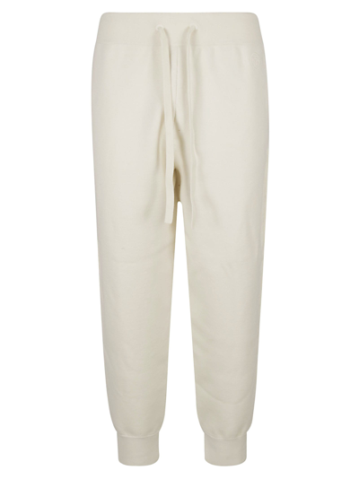 Shop Burberry Laced Track Pants In Natural White