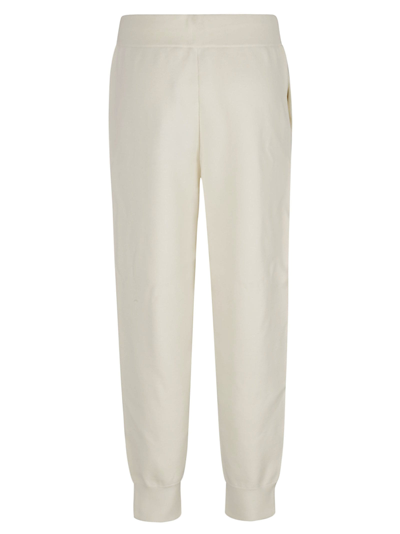 Shop Burberry Laced Track Pants In Natural White