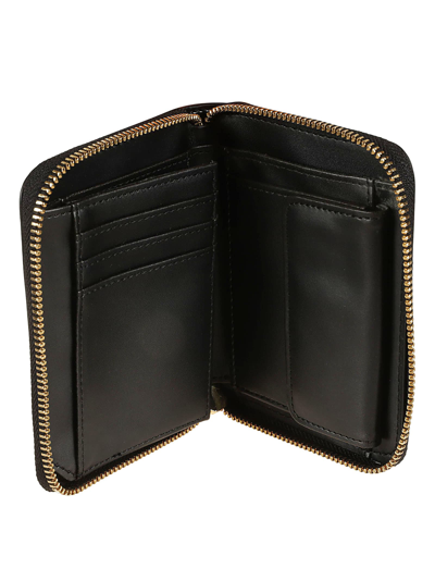 Shop Love Moschino Logo Skinned Zip-around Wallet In Black