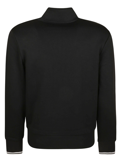 Shop Fred Perry Half Zip Sweatshirt In Black
