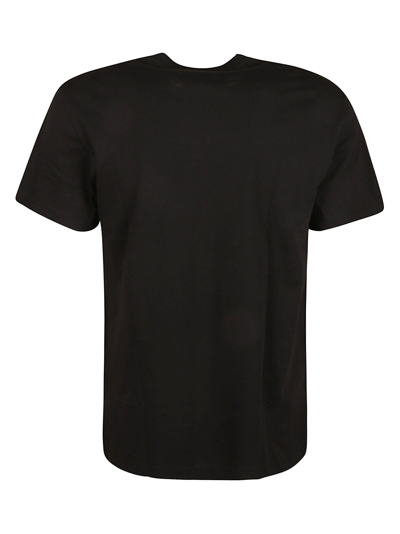 Shop Versace Jeans Couture V Emblem Thick Foil T-shirt In Black