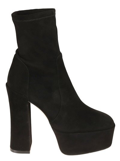 Stuart Weitzman 150mm Block-heel Platform Boots In Black