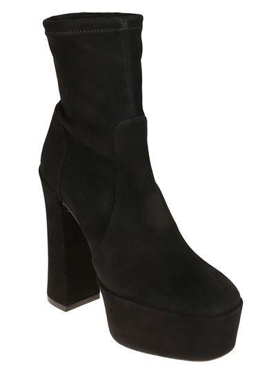 Stuart Weitzman 150mm Block-heel Platform Boots In Black