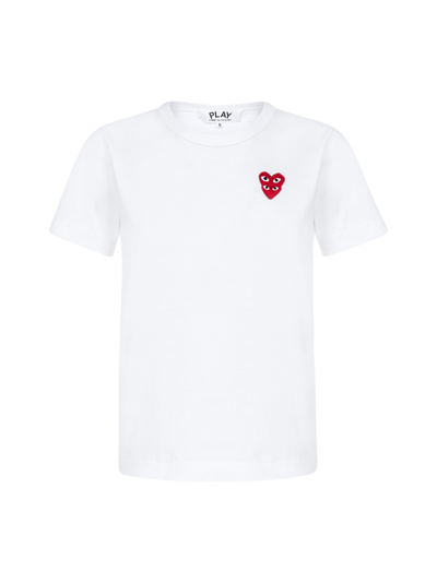 Comme Des Garçons Play T-shirt In White | ModeSens