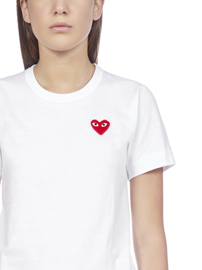 Shop Comme Des Garçons Play T-shirt In White