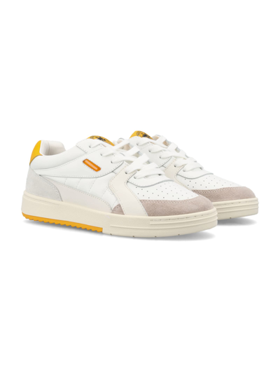 Shop Palm Angels Palm University Sneakers In White Yellow