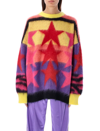 Shop Palm Angels Stars Sweater In Multicolor