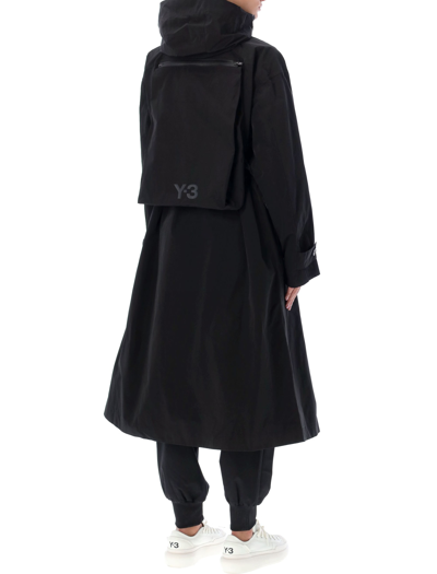 Classic Dorico Nylon Hood Trench Coat In Black