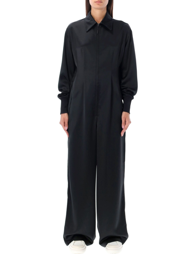 Shop Y-3 Classic Tech Silk Jumpsuit In Black