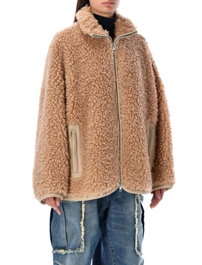 Shop Stand Studio Azalea Faux Fur Cloudy Jacket In Beige